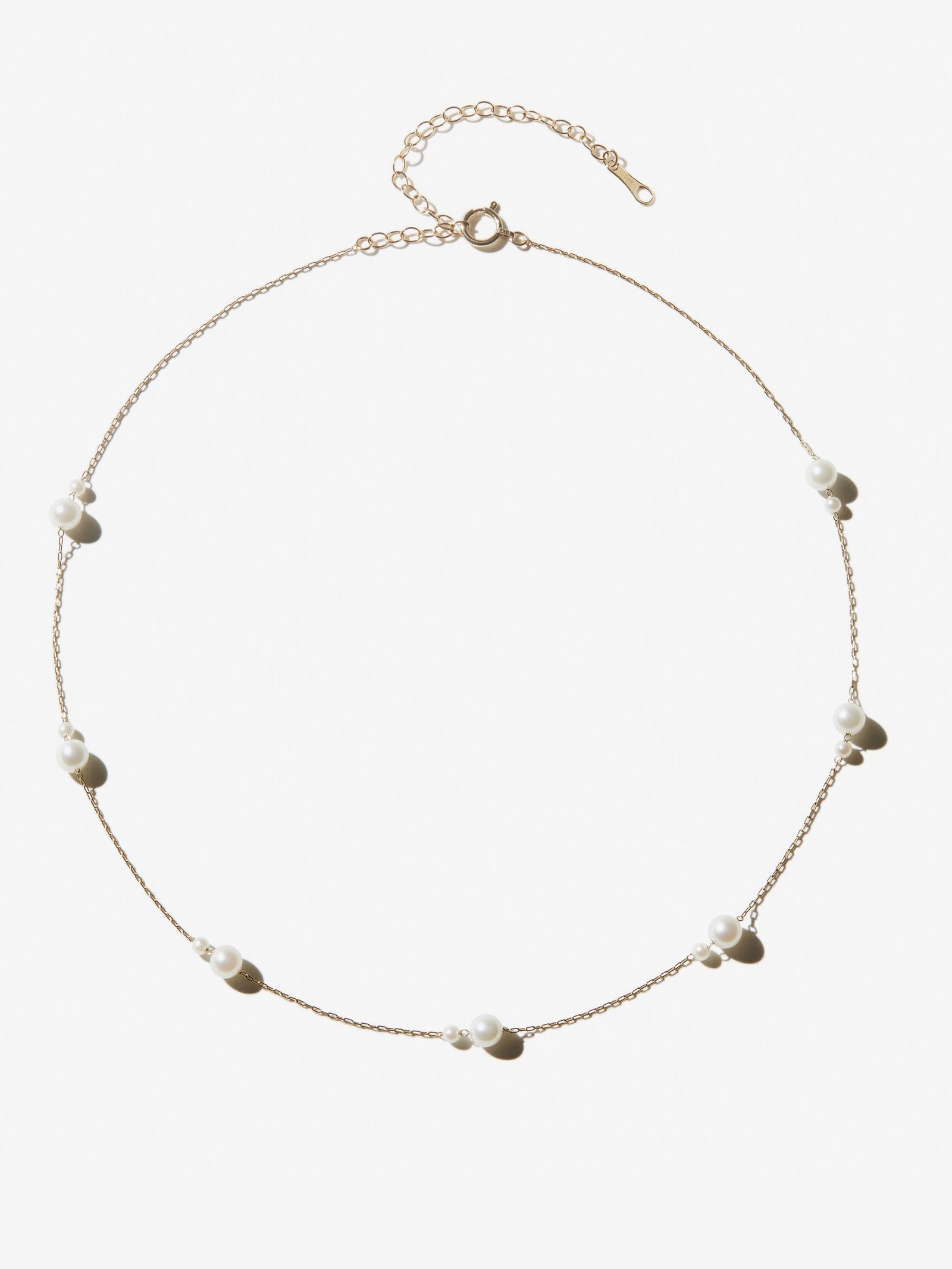 SBN242-1G (1) Chic Custom Pearl Necklace, French Minimalist Luxury Design, Elegant Jewelry Gift for Her - 图片 1